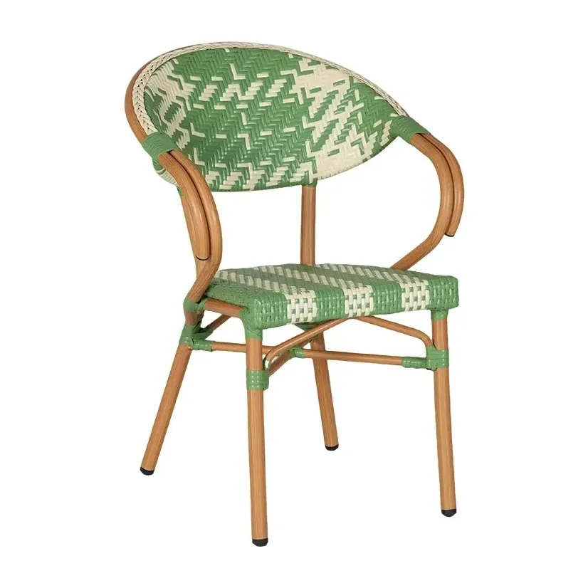 Fauteuil de bistrot VENDOME - tressage vert
