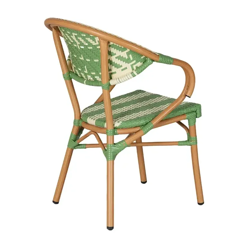 Fauteuil de bistrot VENDOME - tressage vert