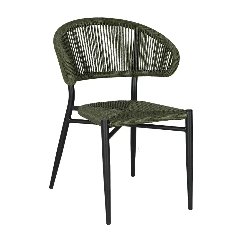 Chaise de bistrot ANTIBES - tressage vert