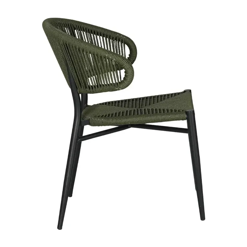 Chaise de bistrot ANTIBES - tressage vert