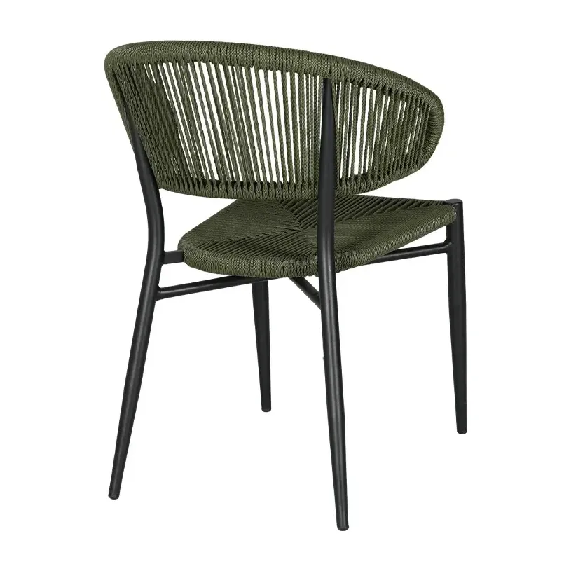 Chaise de bistrot ANTIBES - tressage vert
