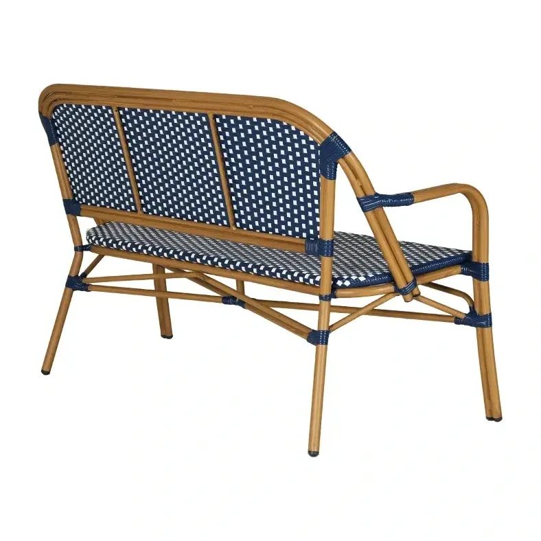 Chaise de bistrot ETRETAT - damier blanc / rouge / bleu