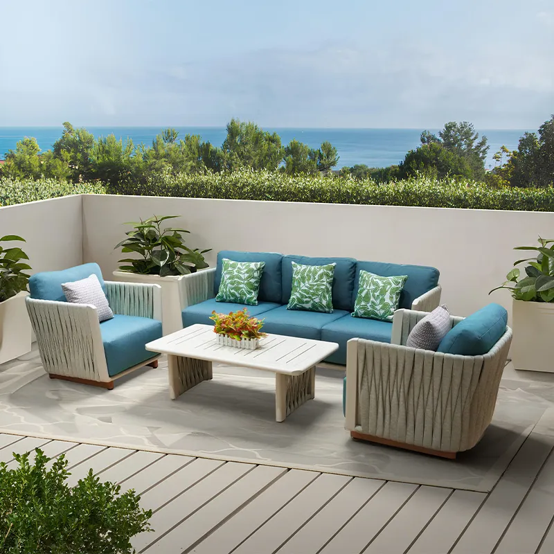 Salon de terrasse cordage PORTOFINO - tressage