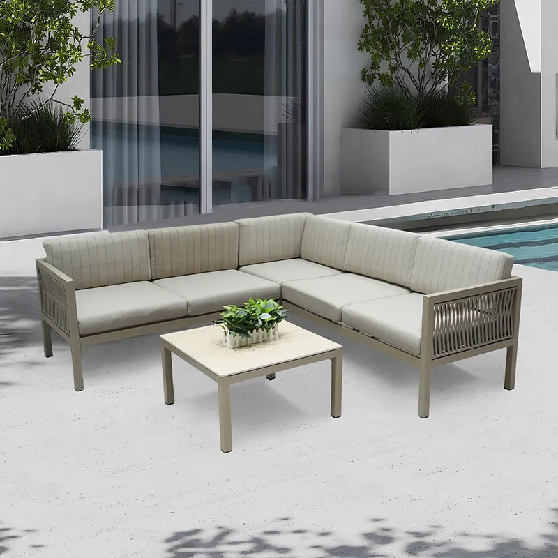 Salon de terrasse cordage AMALFI - tressage