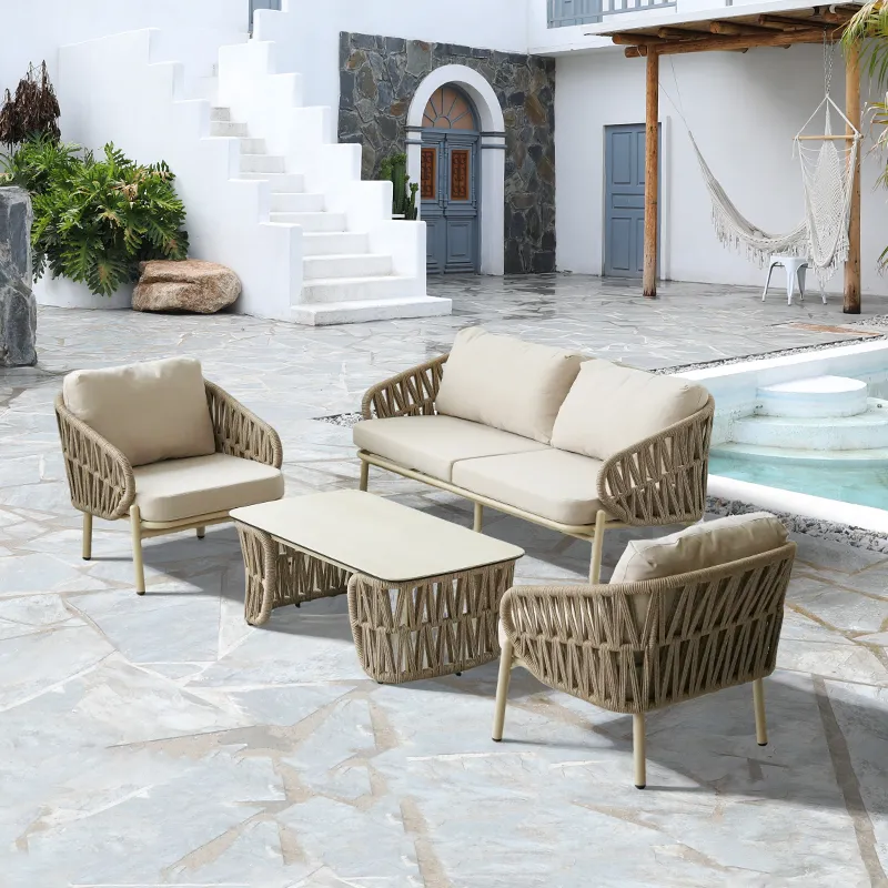 Salon de terrasse cordage RAVENNA - tressage