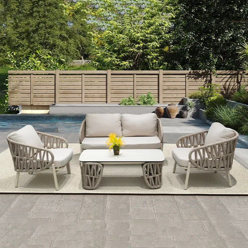 Salon de terrasse cordage RAVENNA - tressage