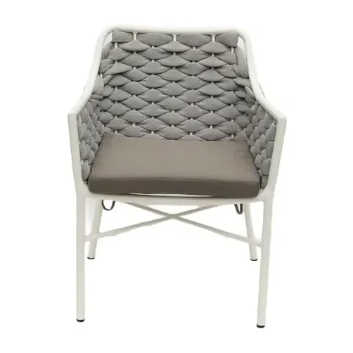 Chaise de terrasse PALMA - tressage blanc