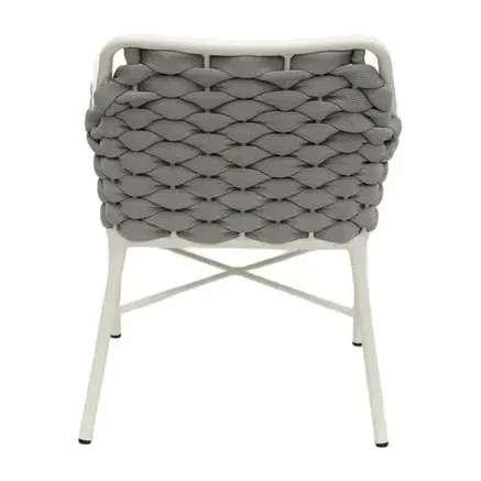 Chaise de terrasse PALMA - tressage blanc