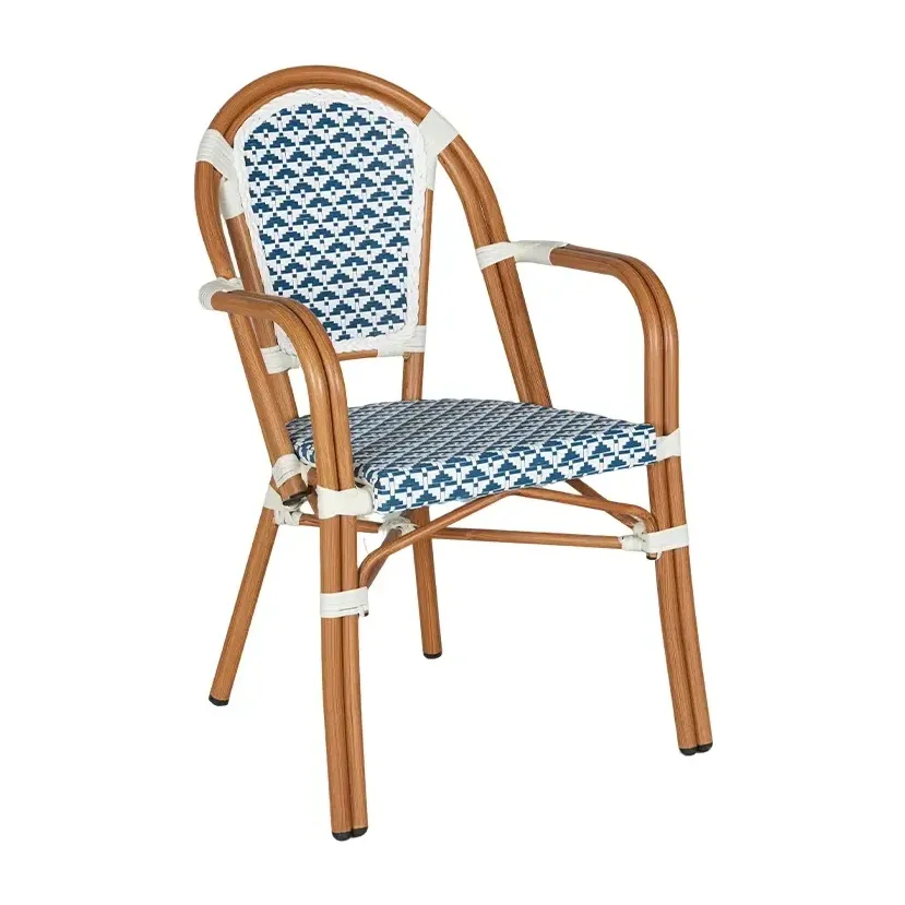 Fauteuil de terrasse RONDA - blanc / bleu
