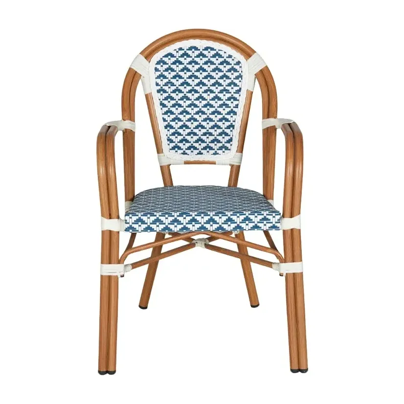 Fauteuil de terrasse RONDA - blanc / bleu