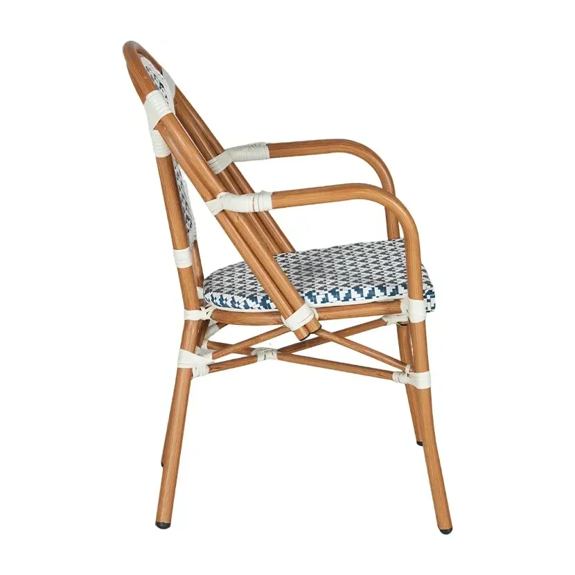 Fauteuil de terrasse RONDA - blanc / bleu