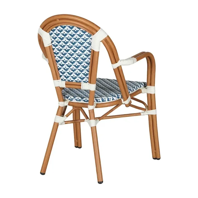 Fauteuil de terrasse RONDA - blanc / bleu