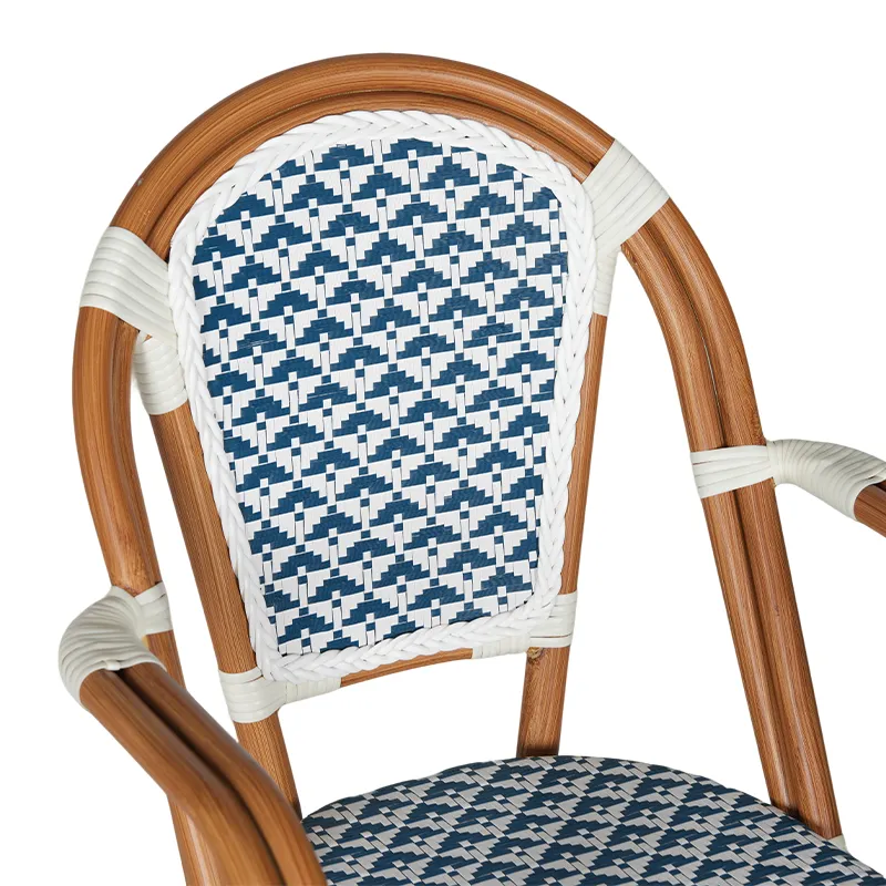 Fauteuil de terrasse RONDA - blanc / bleu